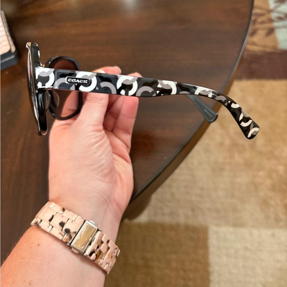 Coach Women's Black Oversized Square Sunglasses - Picture 2 of 6